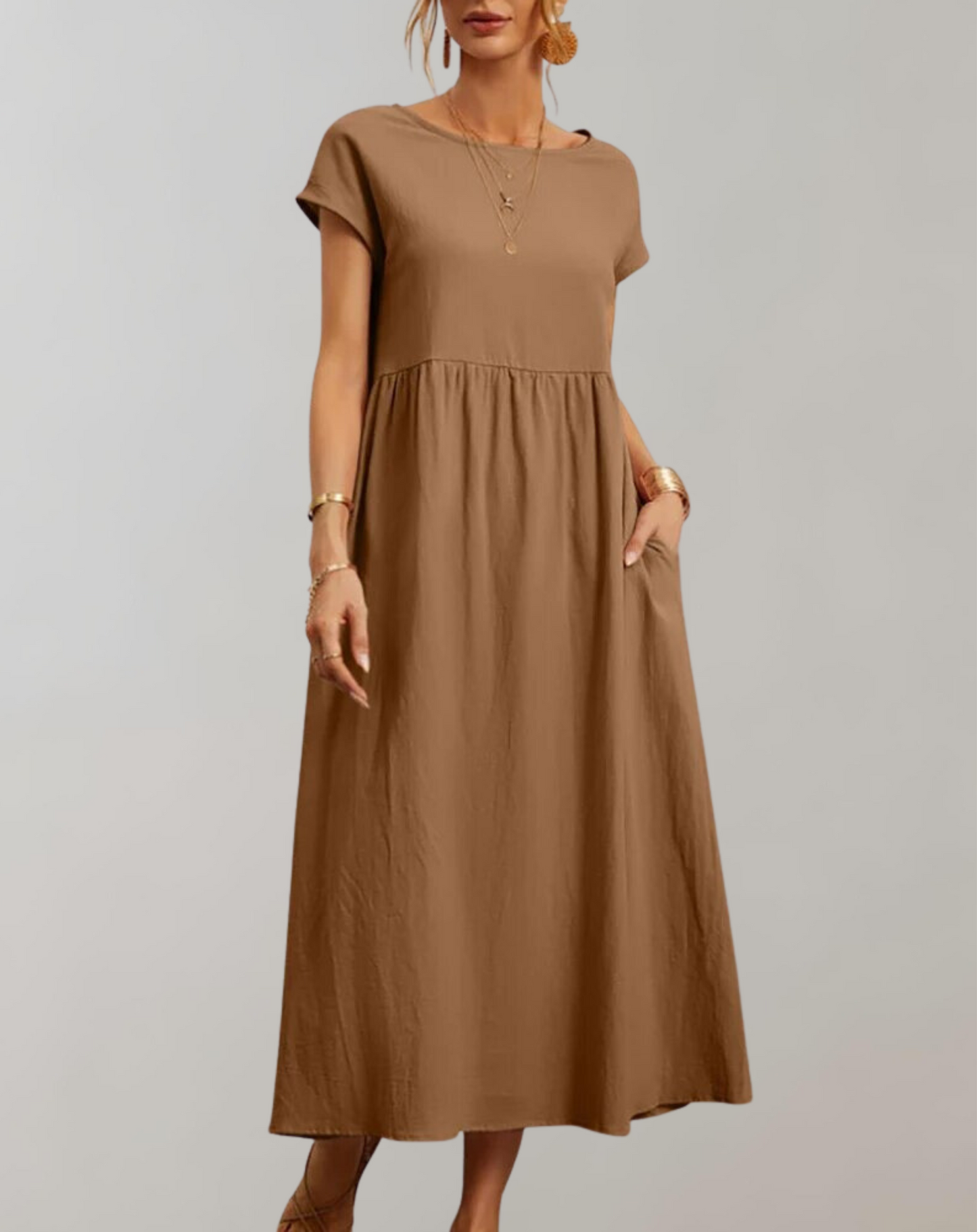 Klassisches Midi-Kleid im Vintage-Stil