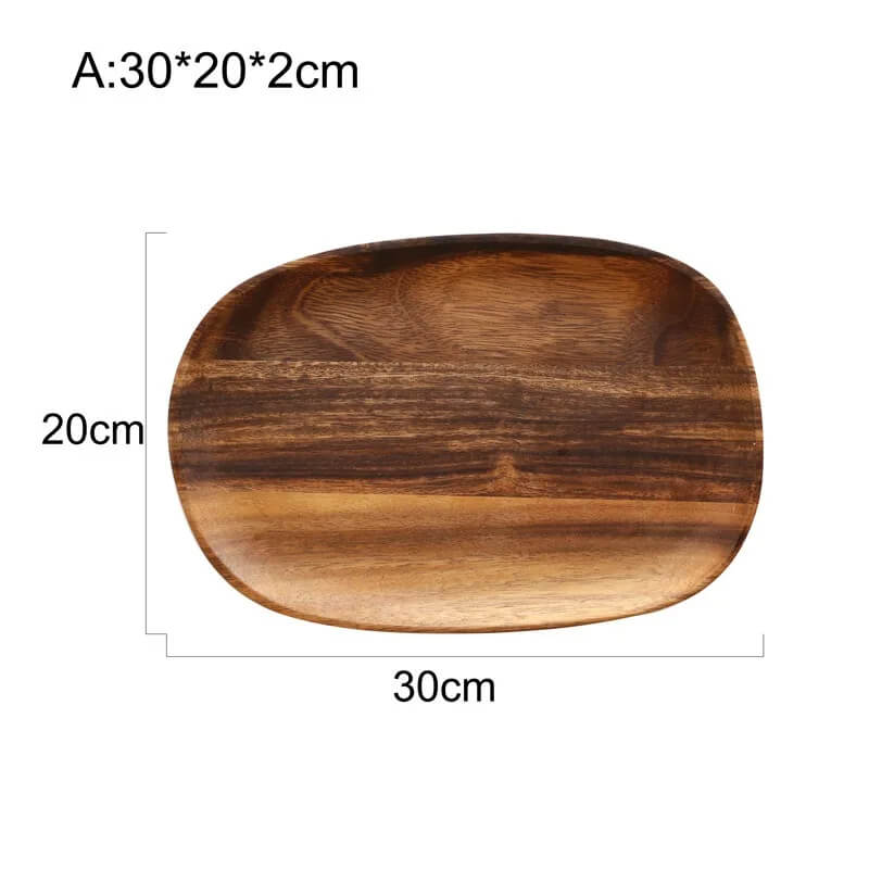 Plateau De Service Minimaliste En Bois D Acacia Pour Table Avec Finition Naturelle Et Élégante