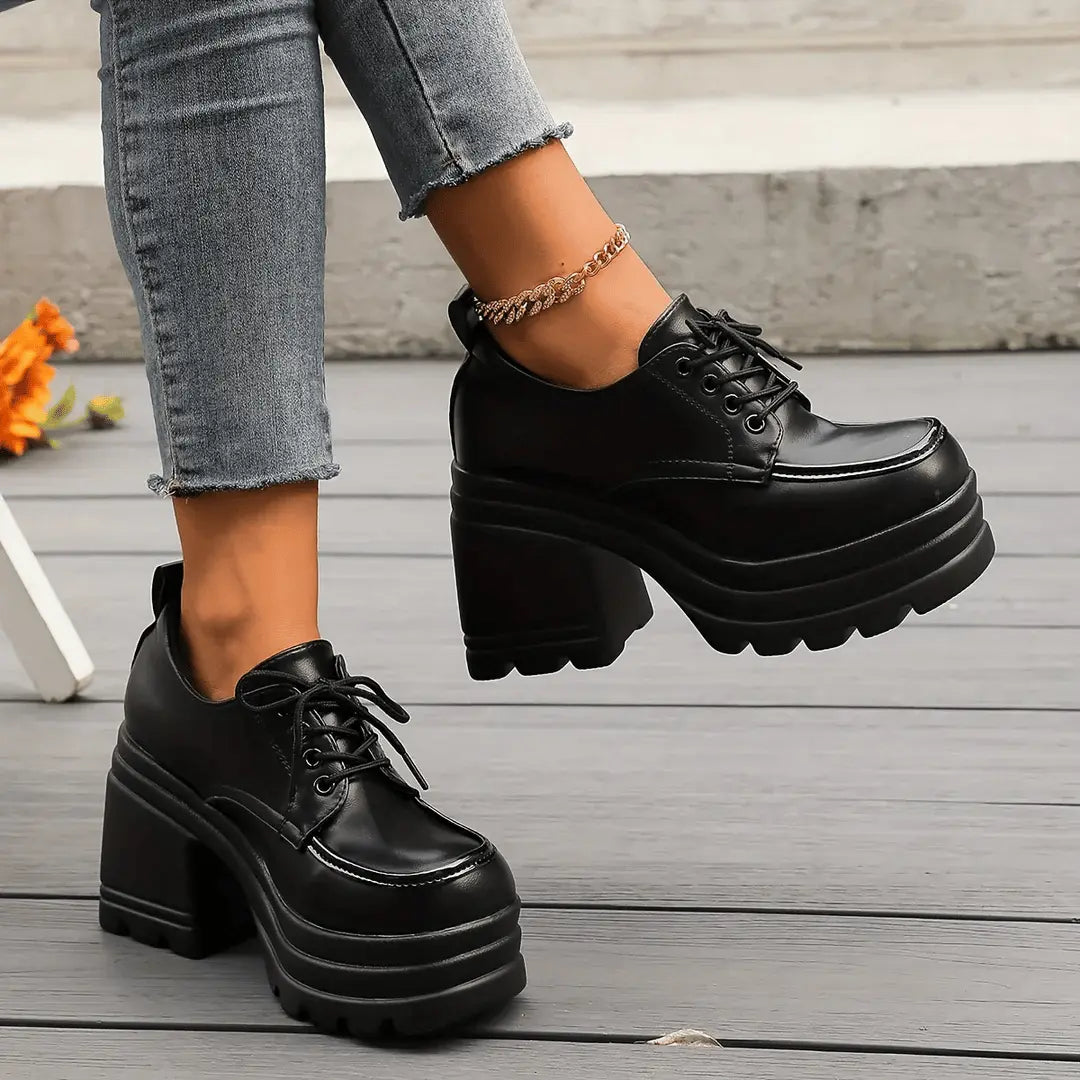 Talons À Plateforme Lolita Massifs Hauteur 10 Cm Semelle Douce Confortable Finition Résistante Pour Marche Danse