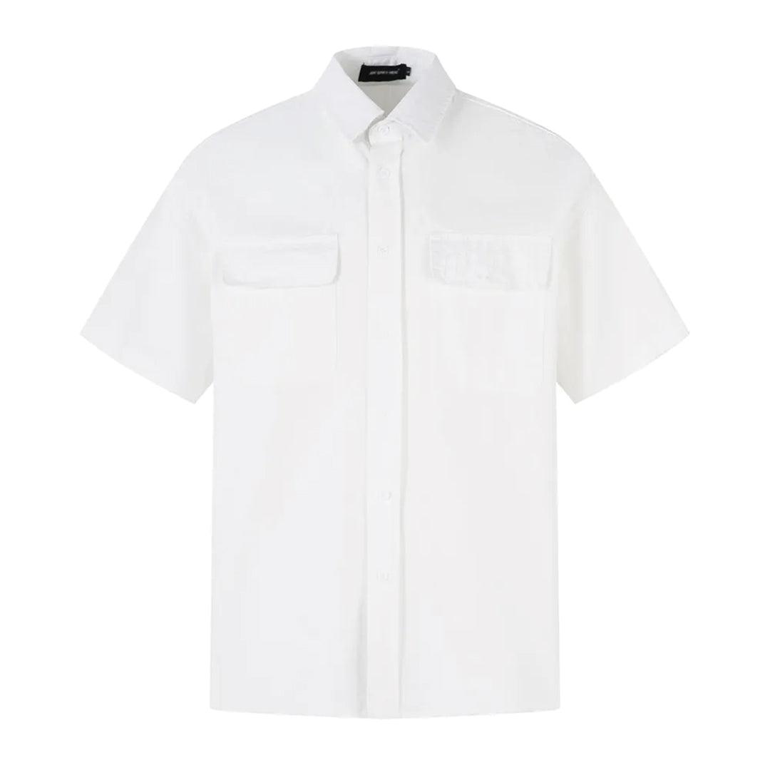 Chemise Denim Fade General Lee Avec Poches Utilitaires Doubles En Coton Polyester Col Chemise Style Industriel