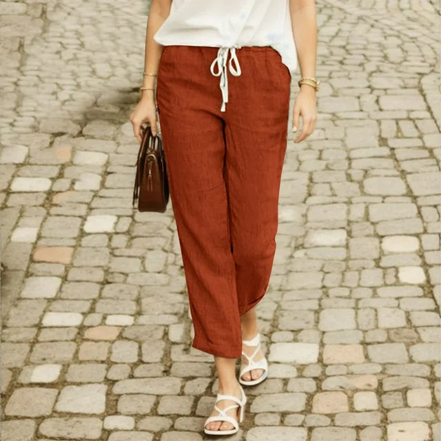 Ayleen Baumwollhose mit Schnürbund