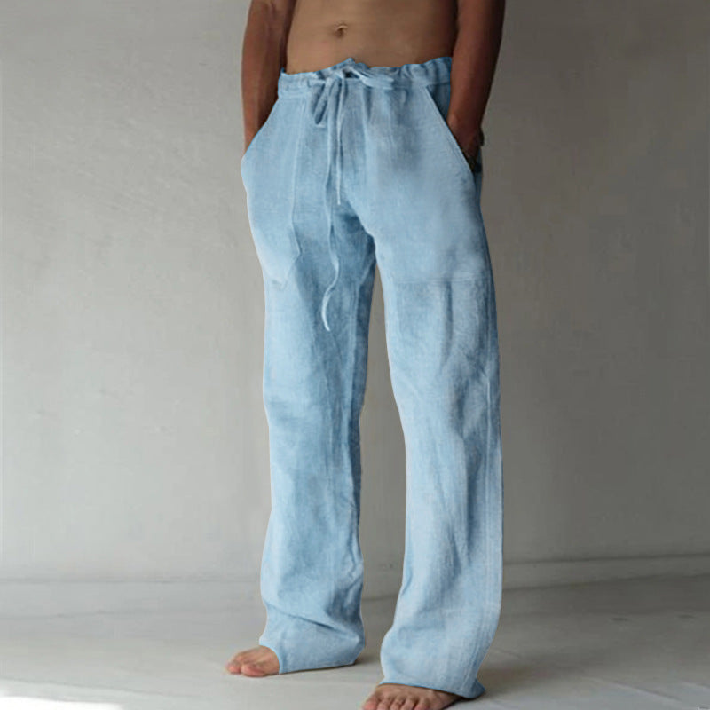 Leinenhose Anton: Einfarbige Herren Freizeithose