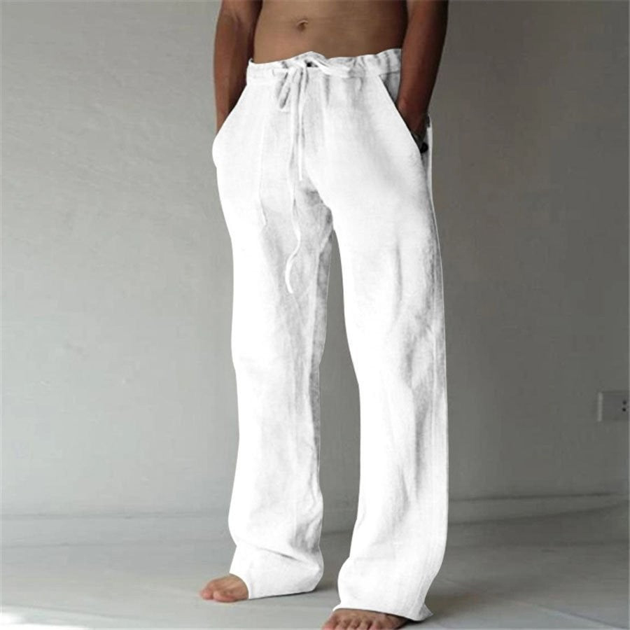 Leinenhose Anton: Einfarbige Herren Freizeithose