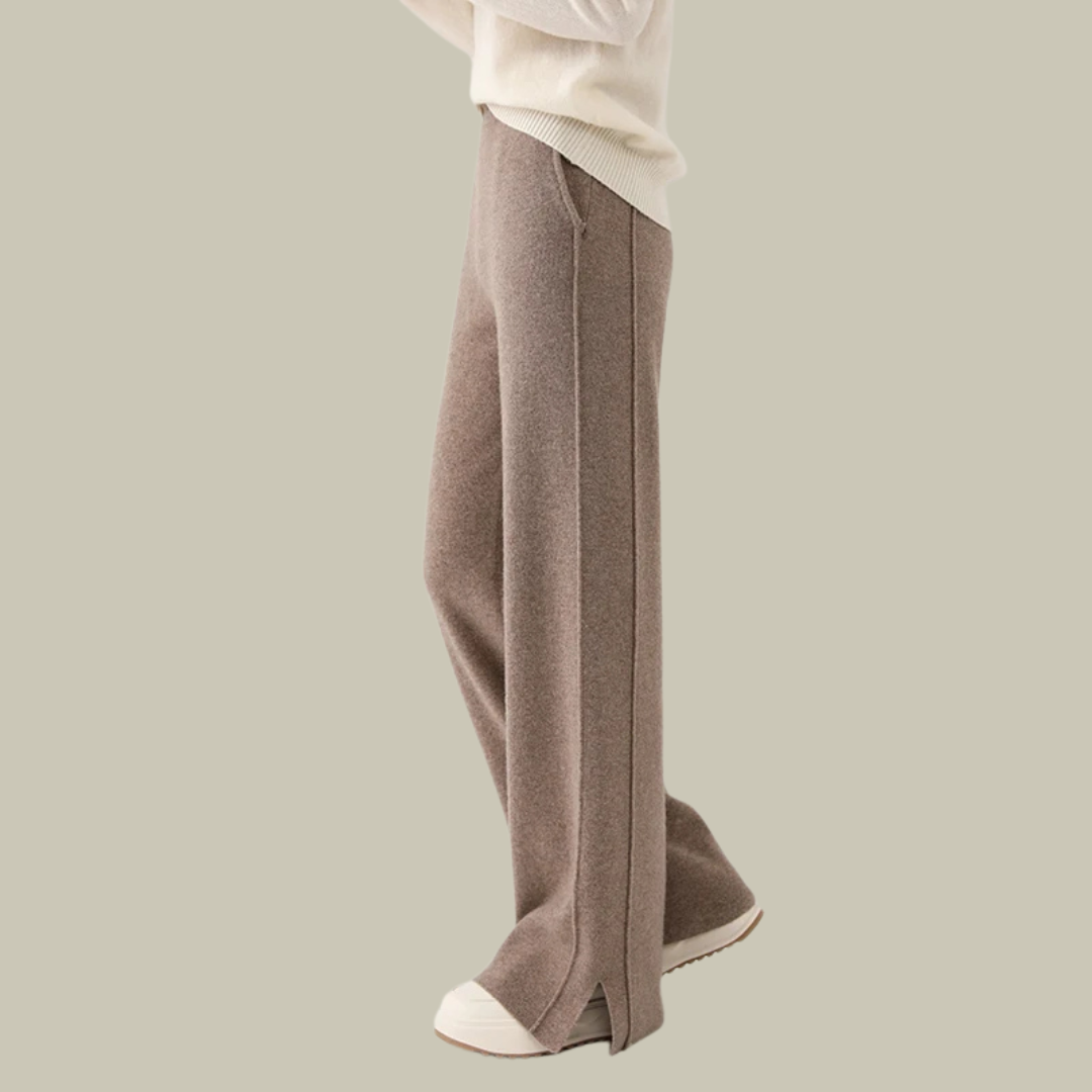 Jasmine Pantalon Femme Taille Haute En Laine Classique Élégant Amawinc Pour Tenue Professionnelle Et Quotidienne