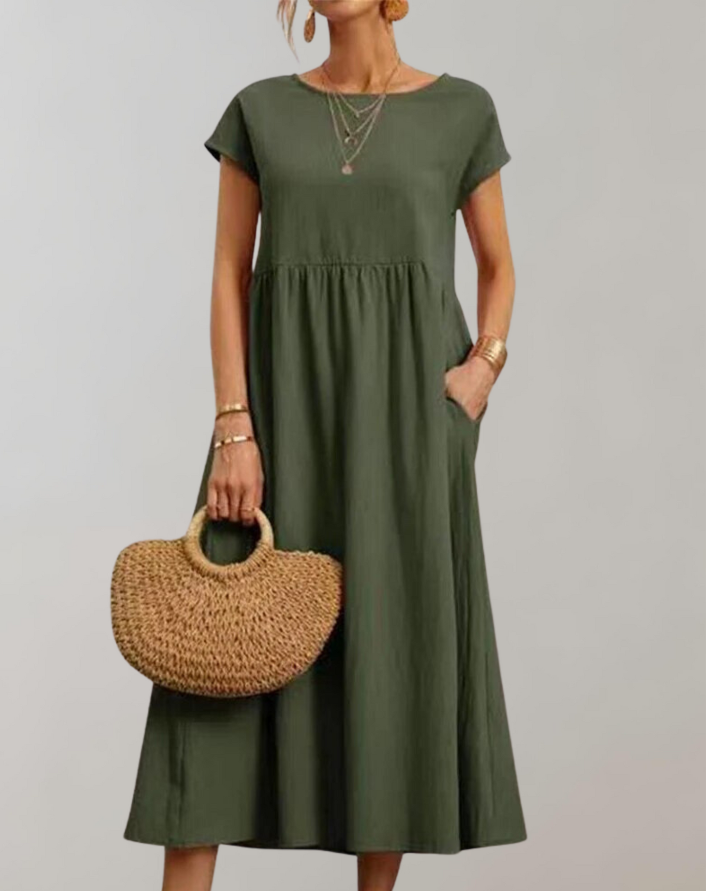 Klassisches Midi-Kleid im Vintage-Stil