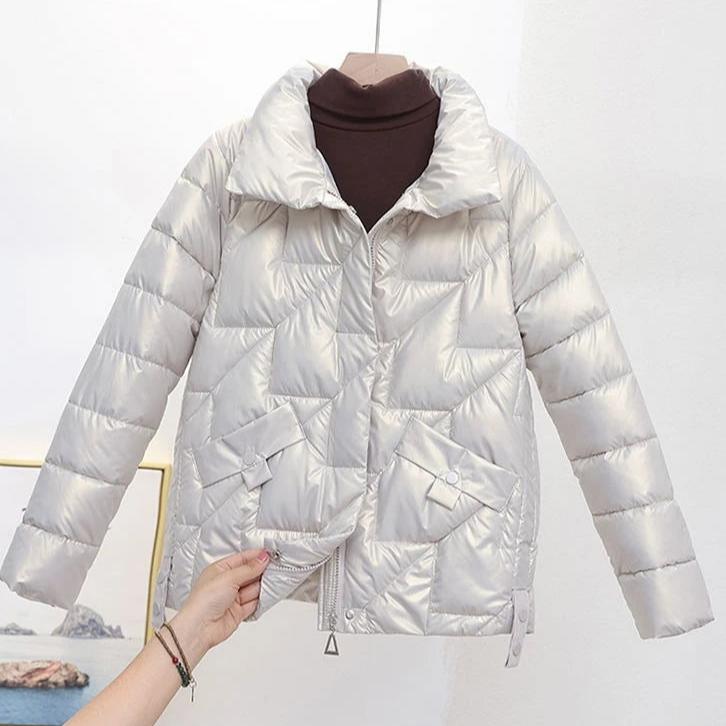 Luxurious Quilted Shine Jacket