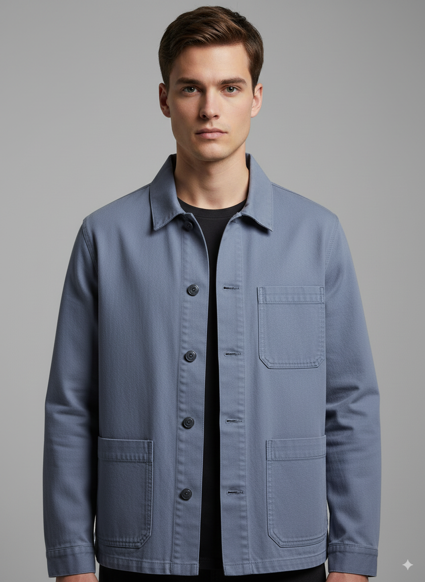Veste Casual Homme Nordisk Flair Boutons Devant Poche Poitrine Coupe Décontractée Confortable
