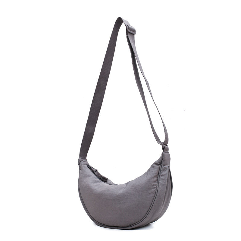 Amawinc Nevaeh Sac Bandoulière Croissant En Tissu Texturé Doux Sangle Réglable Pour Usage Quotidien
