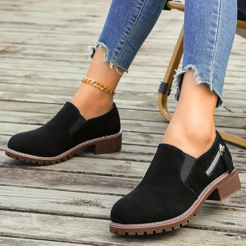Damenstiefel mit niedrigem Absatz, orthopädisch - Hedda