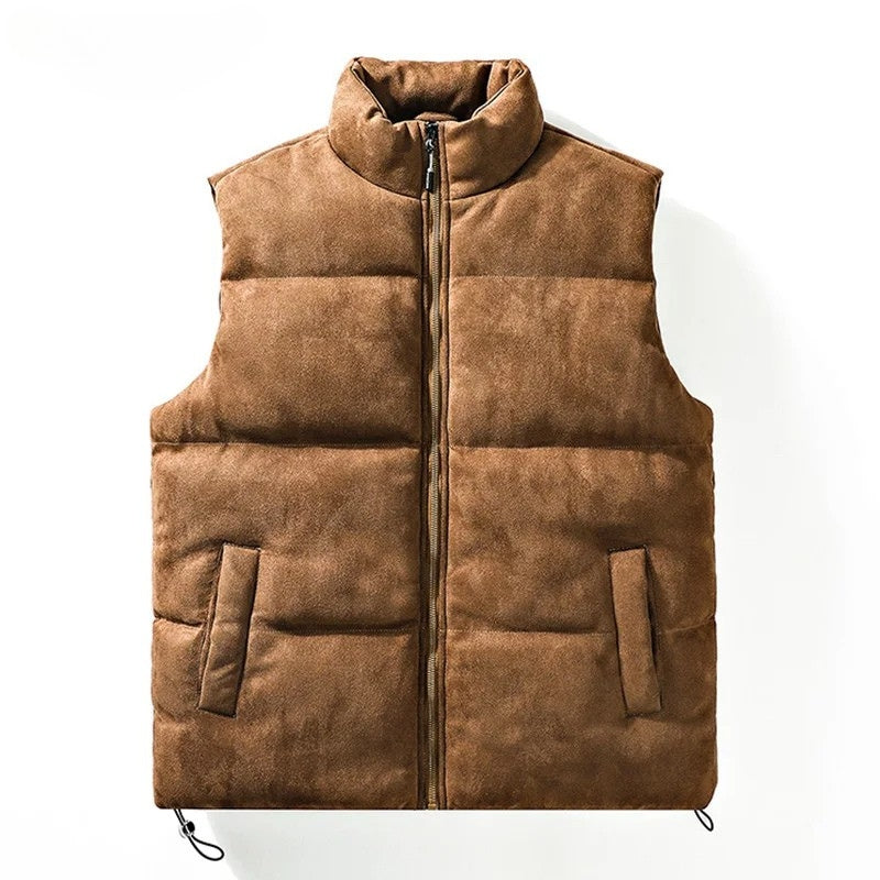 Gilet En Daim Synthétique Nomad Avec Doublure Confortable Et Col Haut Poches Pratiques