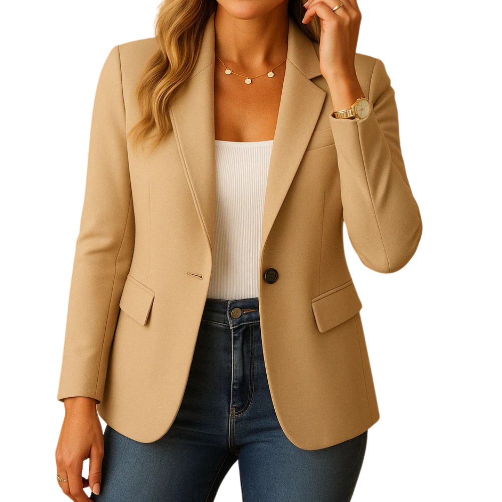 Veste Blazer Femme Cintrée Pour Travail et Quotidien Polyvalente Pour Réunions et Sorties Décontractées Amawinc