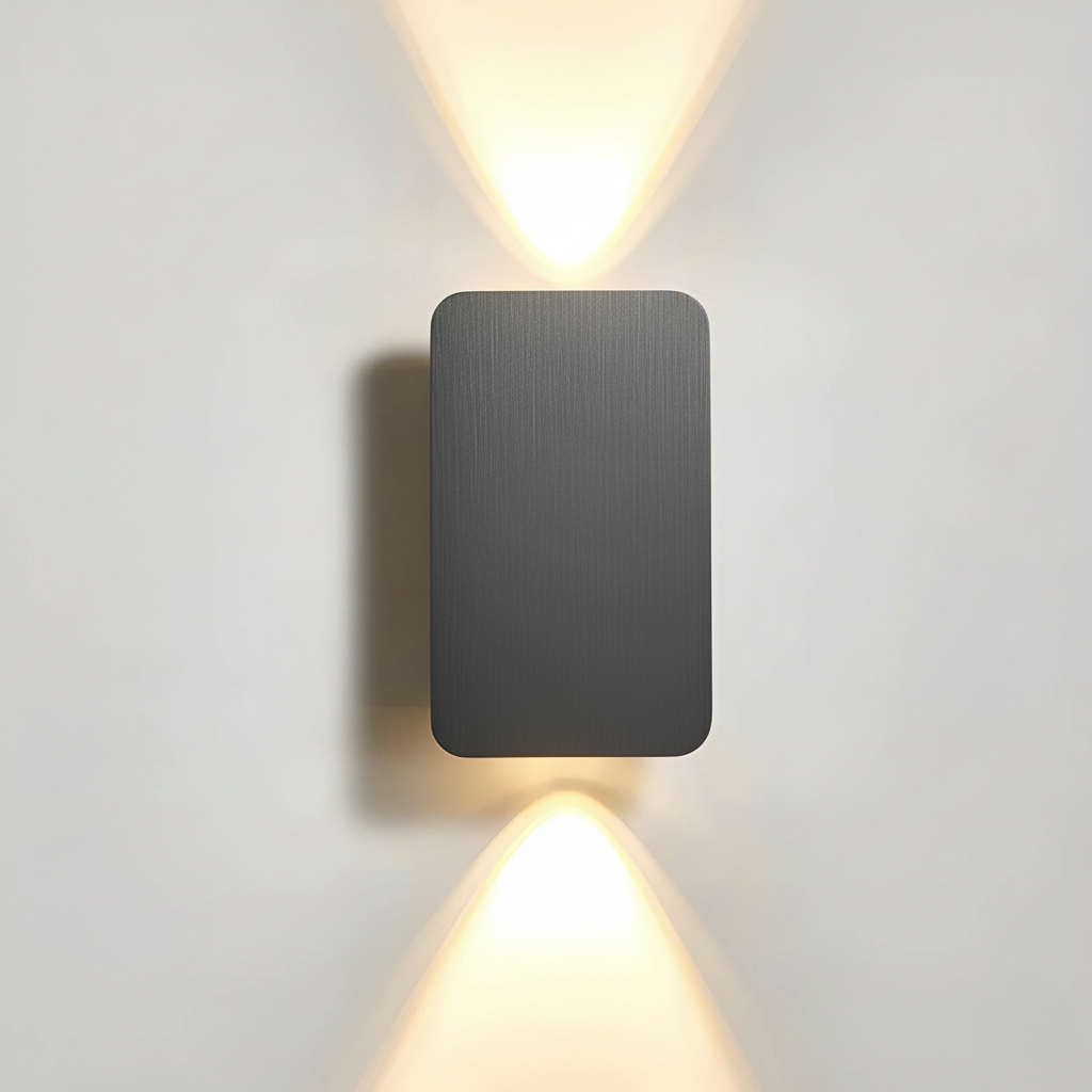 Lampe Murale Minimaliste en Métal Brossé Éclairage Doux Ambiance Chaleureuse Salle Moderne