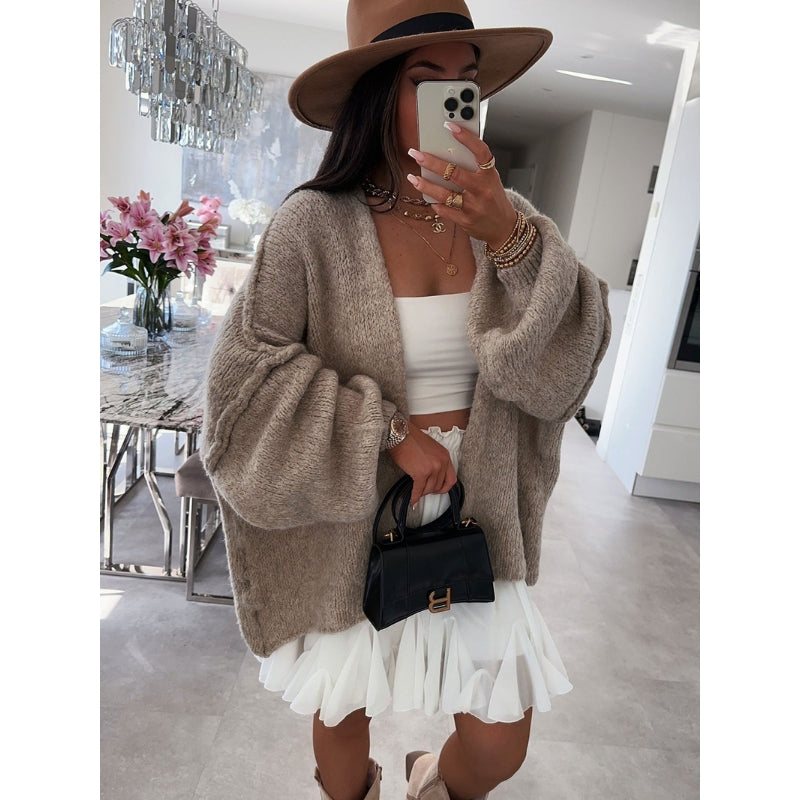 Montra Cardigan Oversize Confortable Léger Respirant Doux Chaud Idéal Pour Taille Plus Et Superpositions Weekend