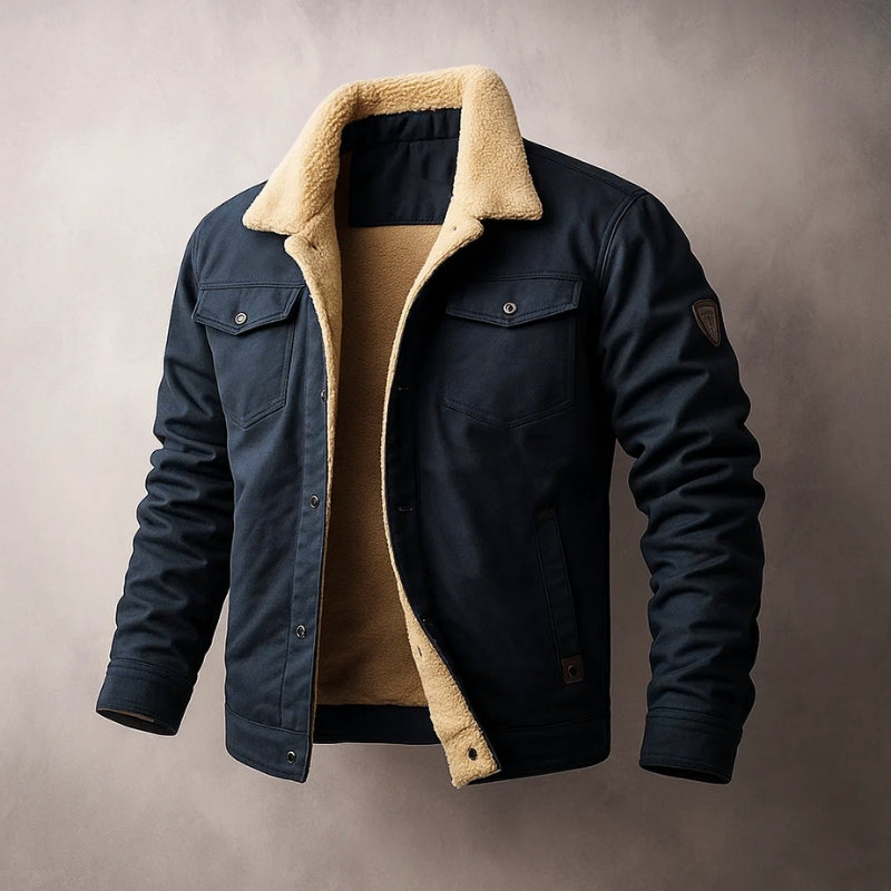 Veste Iron Ridge Coupe Vent En Coton Avec Doublure Sherpa Chaude Et Poches Multiples Pour Ville Et Aventure