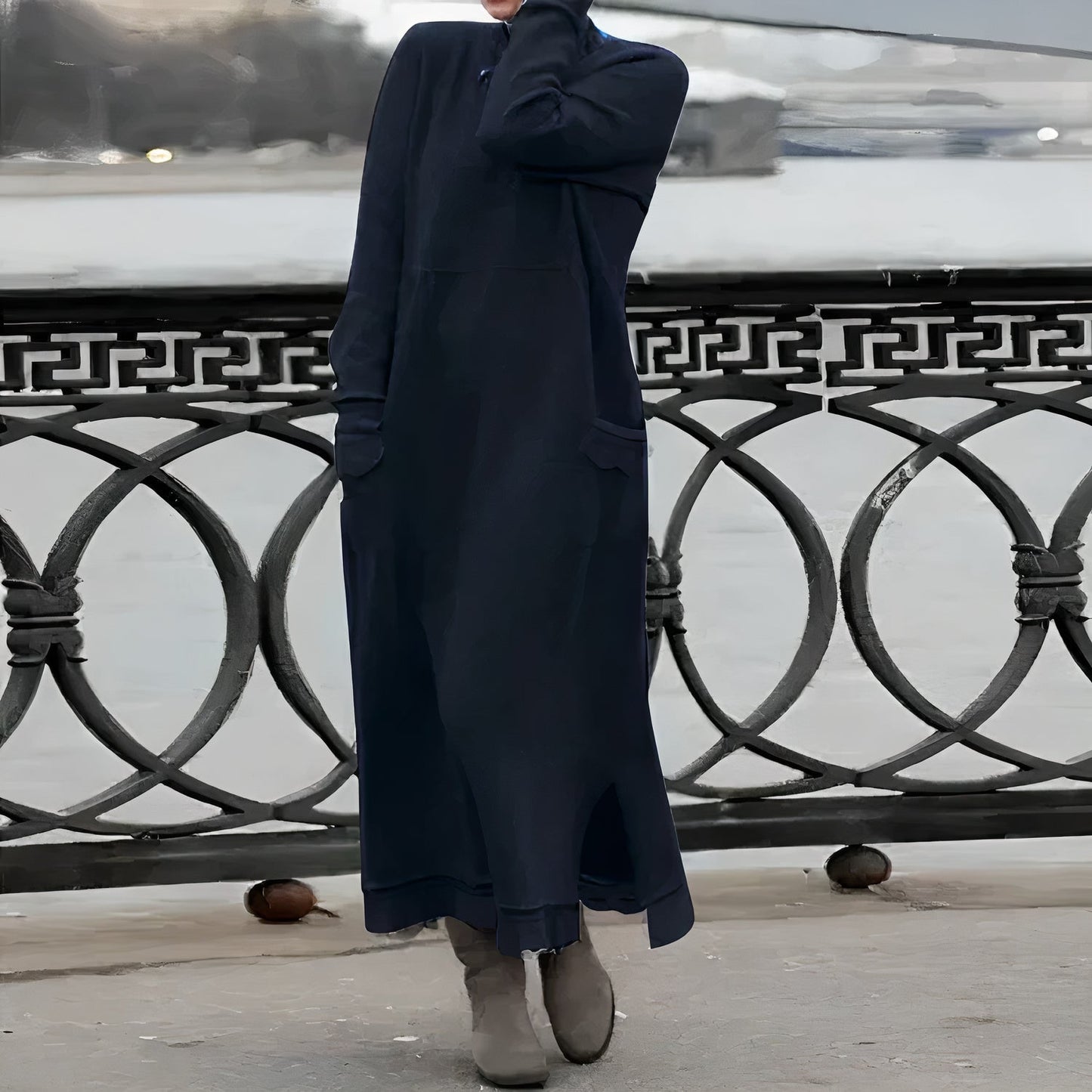 Relaxed, warm maxi dress - Alana