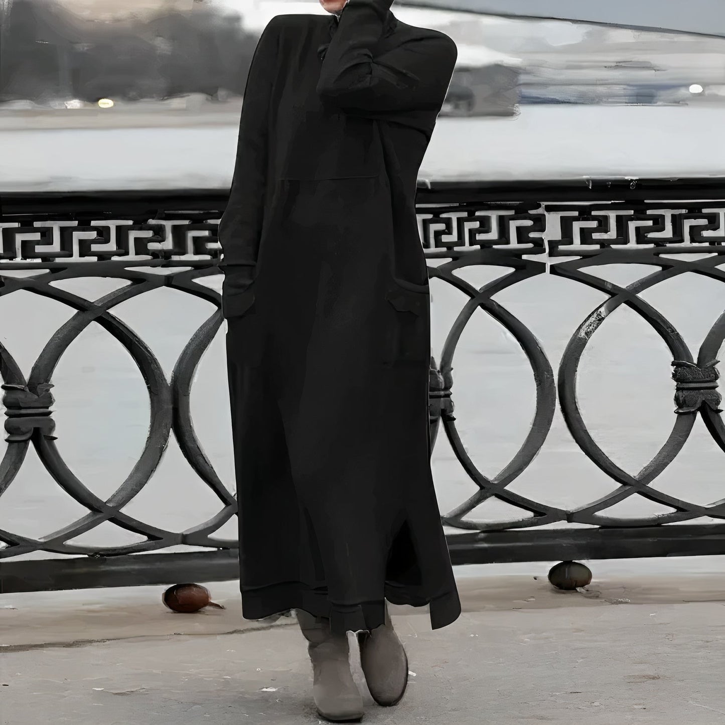 Relaxed, warm maxi dress - Alana