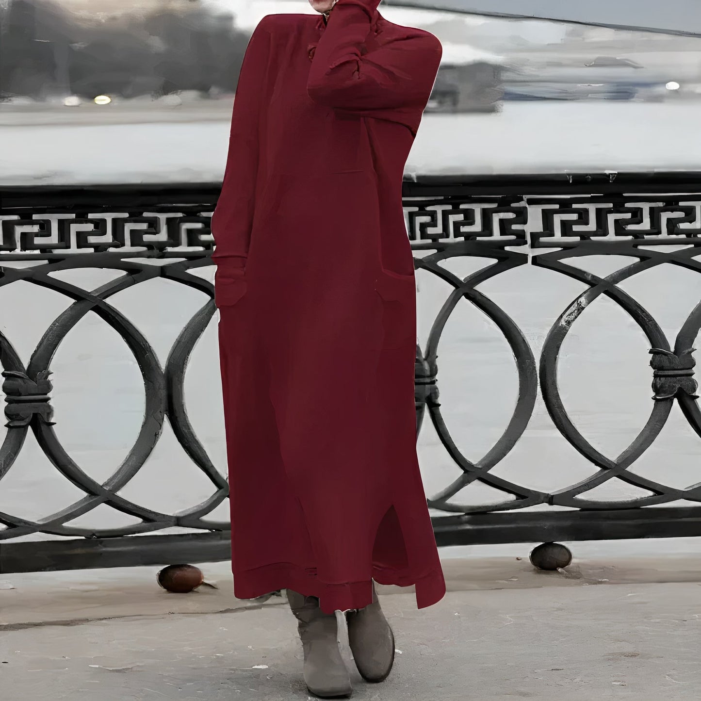 Relaxed, warm maxi dress - Alana