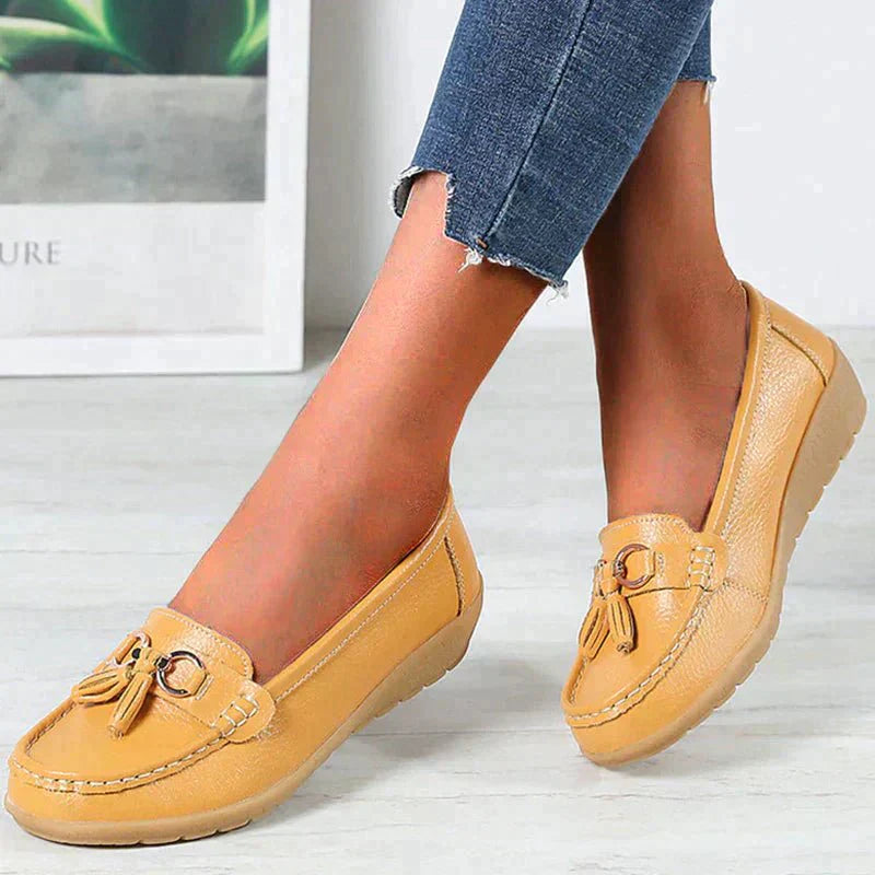 Einfache Leder-Slipper-Wanderschuhe Azami