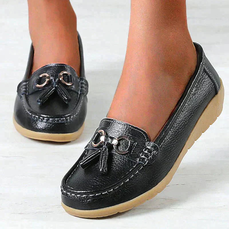 Einfache Leder-Slipper-Wanderschuhe Azami