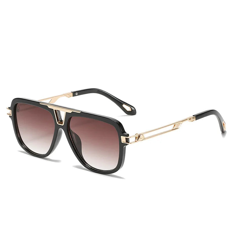 Lunettes Aviateur Aether Dégradé Avec Lignes Argentées Et Monture Légère En Métal Verres UV400