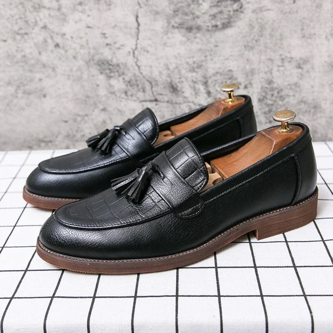 Mocassins à Glands en Cuir Alaric pour Hommes Chaussures de Ville Premium avec Semelles EVA Rembourrées