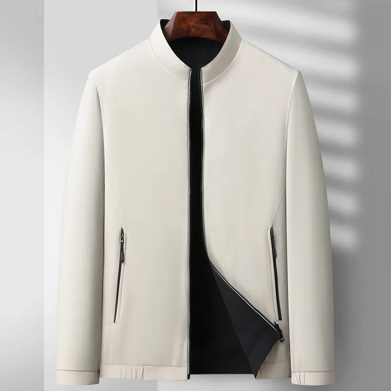 Veste Bomber Zippée Classique Alessandro Veneti Pour Homme Urbain Moderne Élégante
