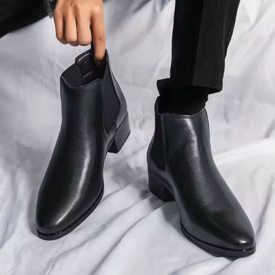Bottines Chelsea En Cuir Waylynn Alexander Pour Hommes Imperméables Avec Empeigne En Cuir Véritable