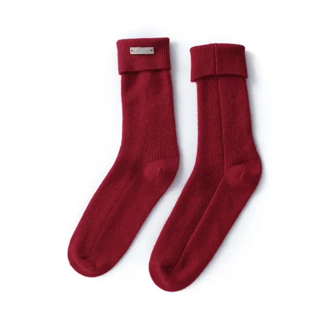 Chaussettes Mi Mollet En Cachemire Pur Amelia Confort Chaleur Respirantes Pour Quotidien Et Temps Froid