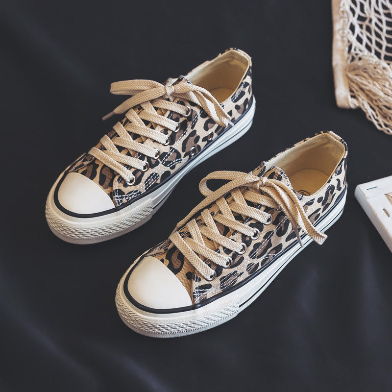 Baskets Hautes Animal Print Unisexe Style Tendance Confort Durable Canvas Pour Quotidien Et Streetwear