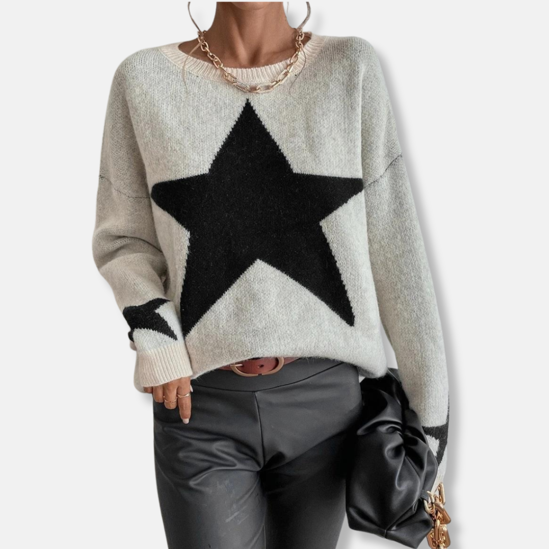 Pull Femme En Maille Douce Coupe Décontractée Col Rond Poignets Et Ourlets Côtes Style Élégant