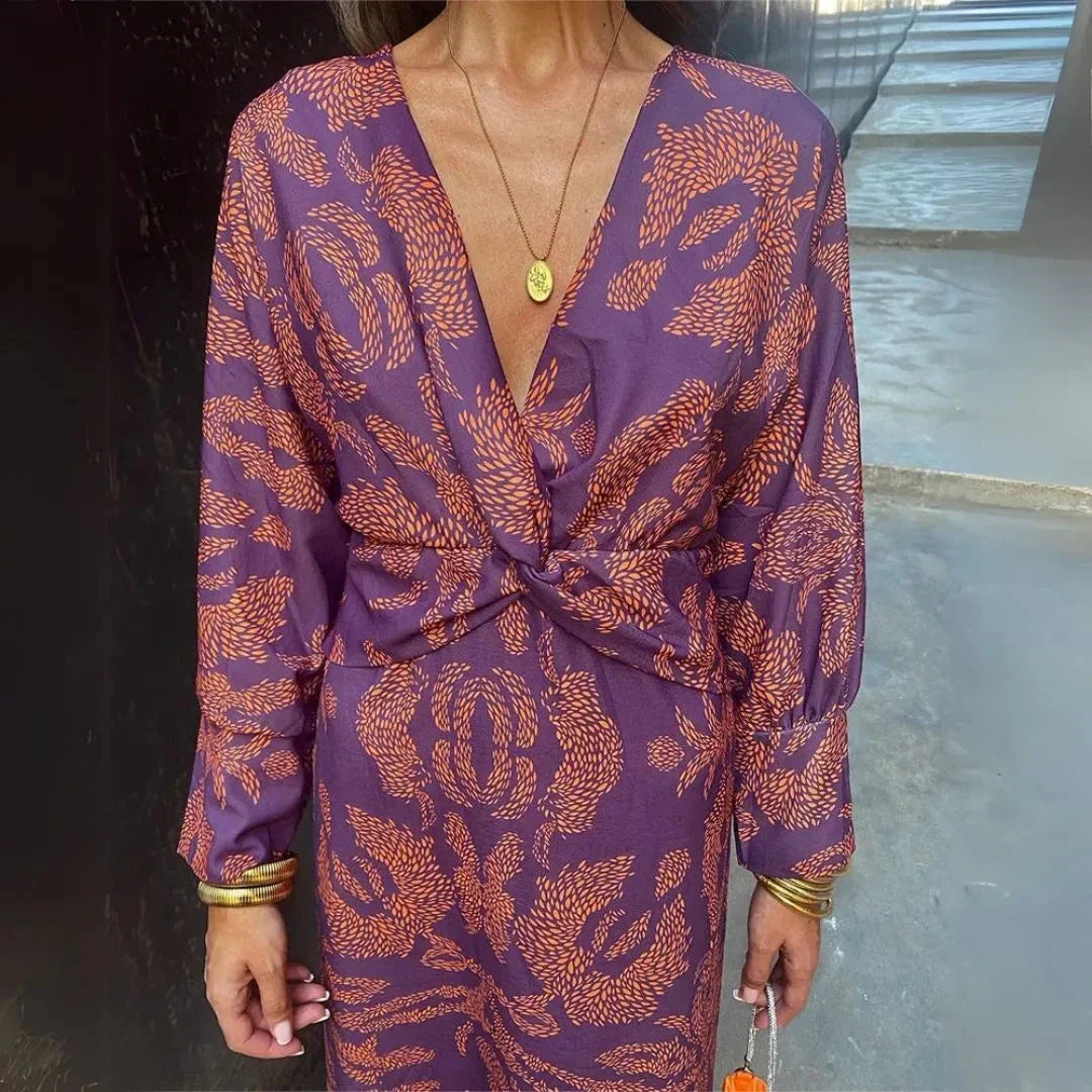 Robe Maxi Artemis Avec Twist Avant Et Drape Fluide Pour Soirées Évasions Et Vacances