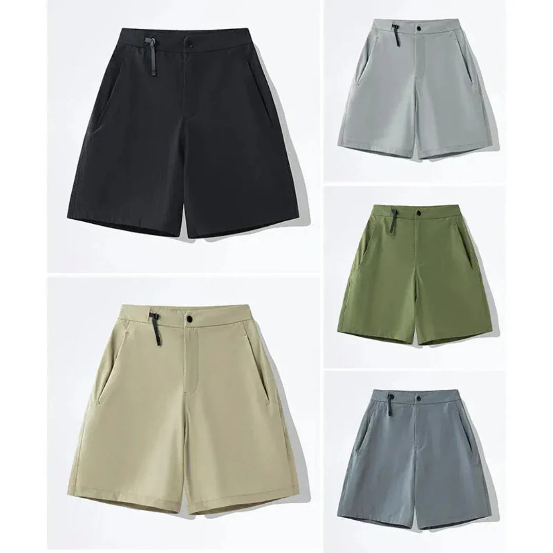 Shorts Homme À Séchage Rapide En Nylon Elasthanne Léger Avec Poche Zippée Et Évacuation De L Humidité