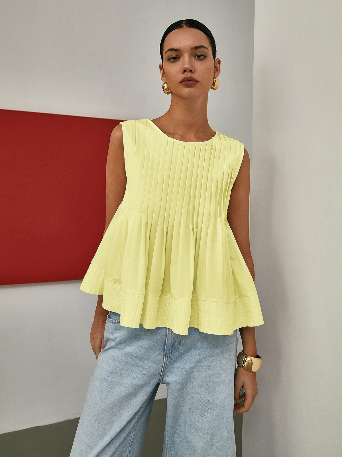 Armless Peplum Blouse by Fudus | Faltiger