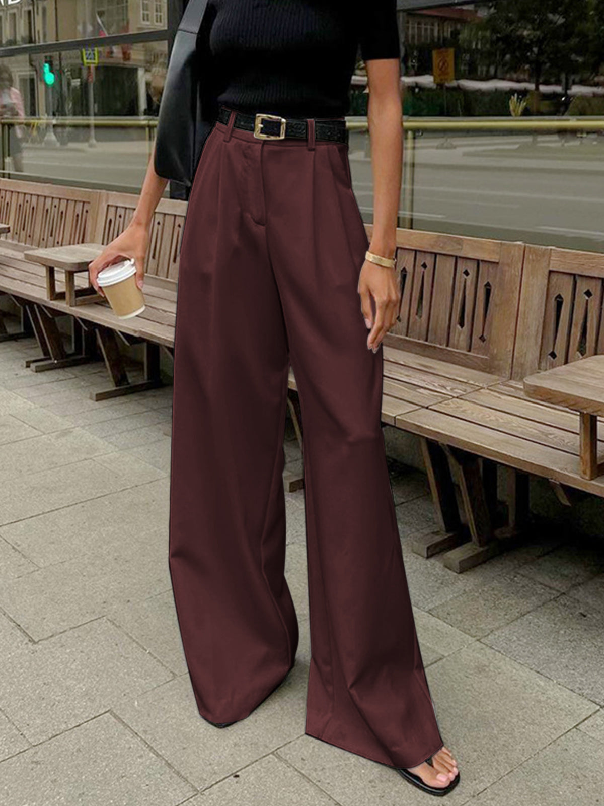 Pantalon Tailleur Femme Lily Pour Bureau Professionnel Confortable Raffiné Silhouette Épurée