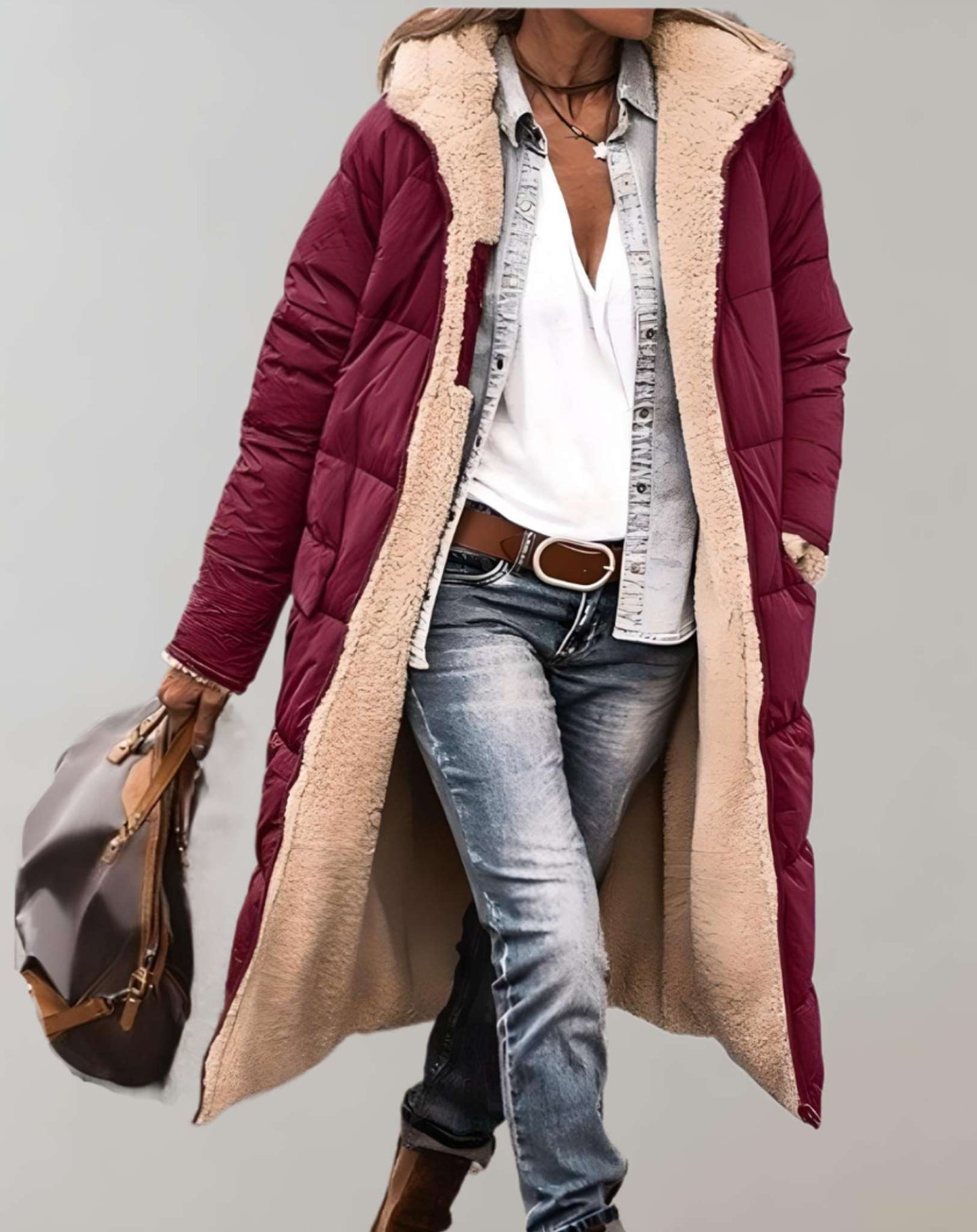 Daisy Manteau Hiver Pour Femmes Matelassé Avec Doublure Polaire Ultra Chaud Confortable