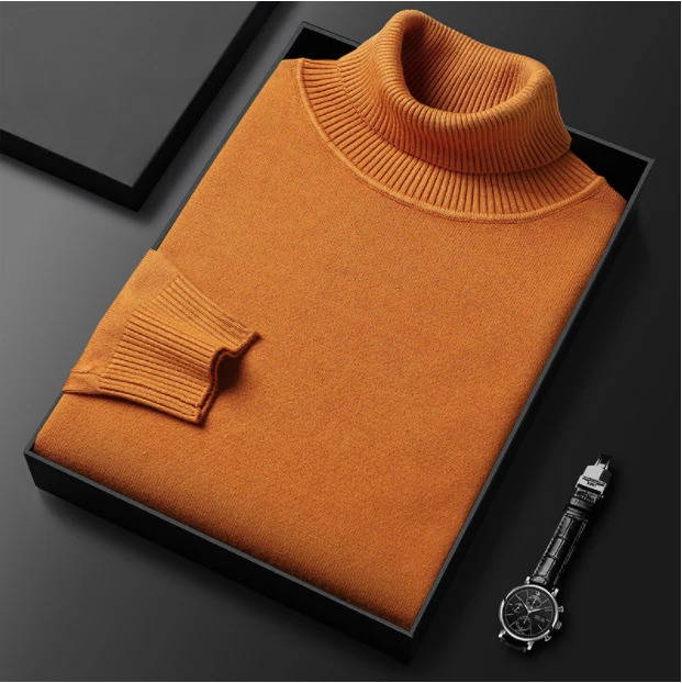 Pull Col Roulé Premium Pour Homme Amawinc Durable Et Chic Pour L'Hiver Confortable Et Élégant