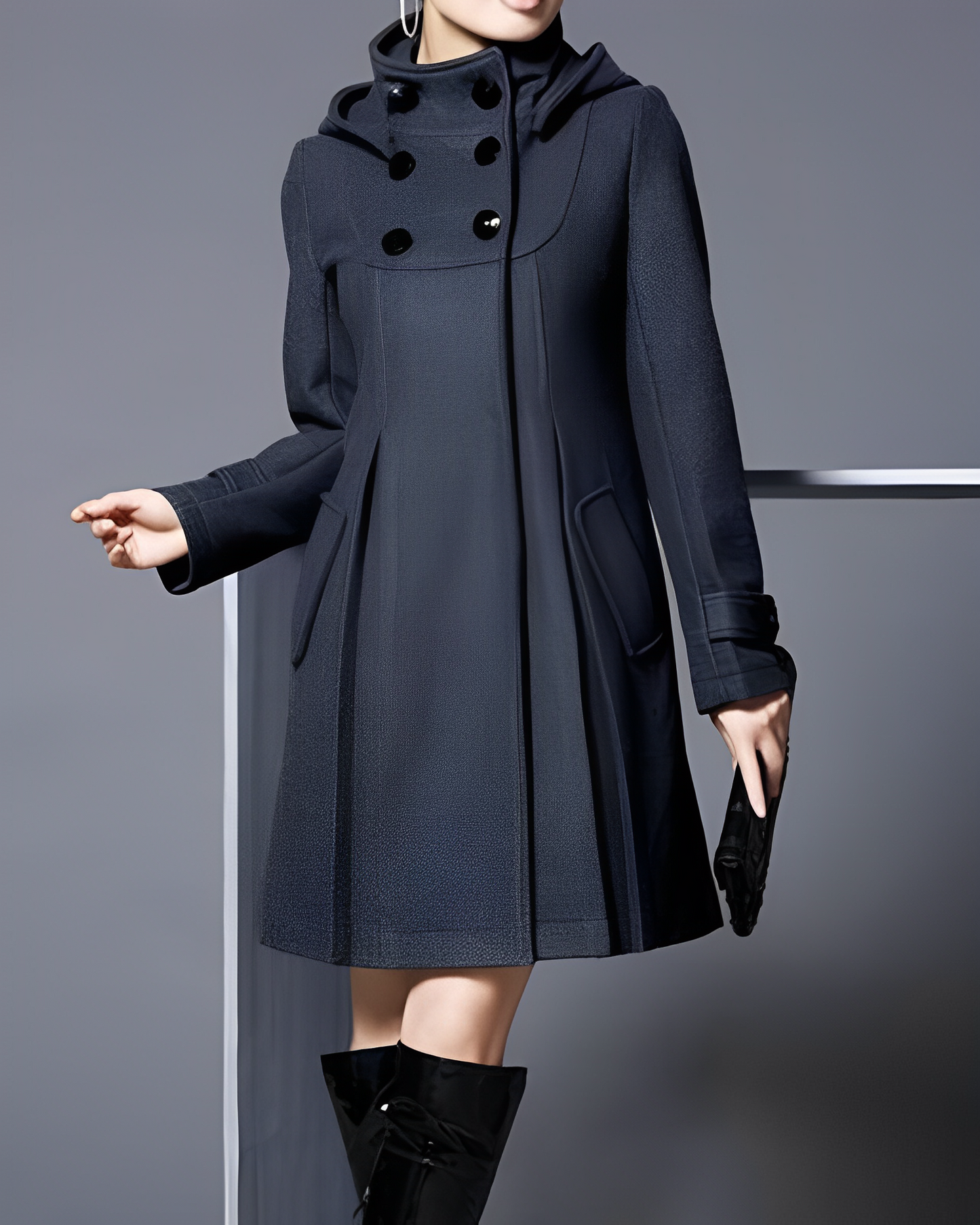 Bella Veste Pour Femme Élégante À Capuche Boutonnée Confortable Et Polyvalente Pour Toutes Saisons