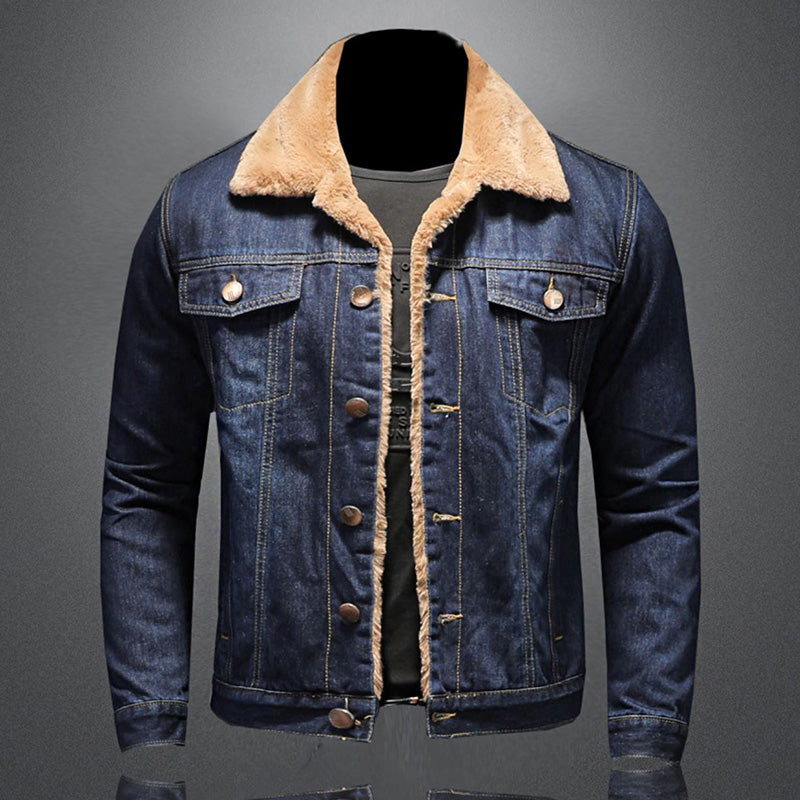 Herren-Jeansjacke, warm gefüttert