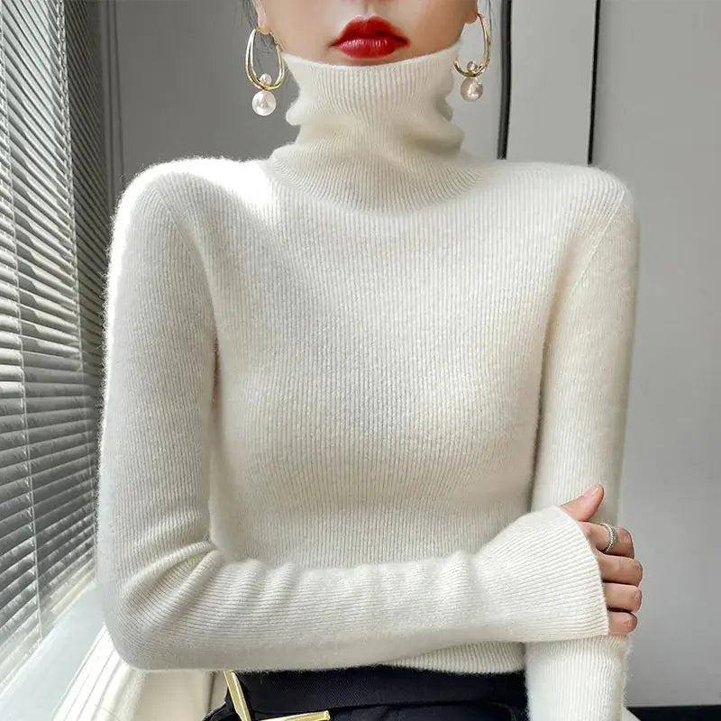 Pull Col Roulé Moderne Pour Femmes Confortable Et Élégant Sans Effort Pour Automne Hiver