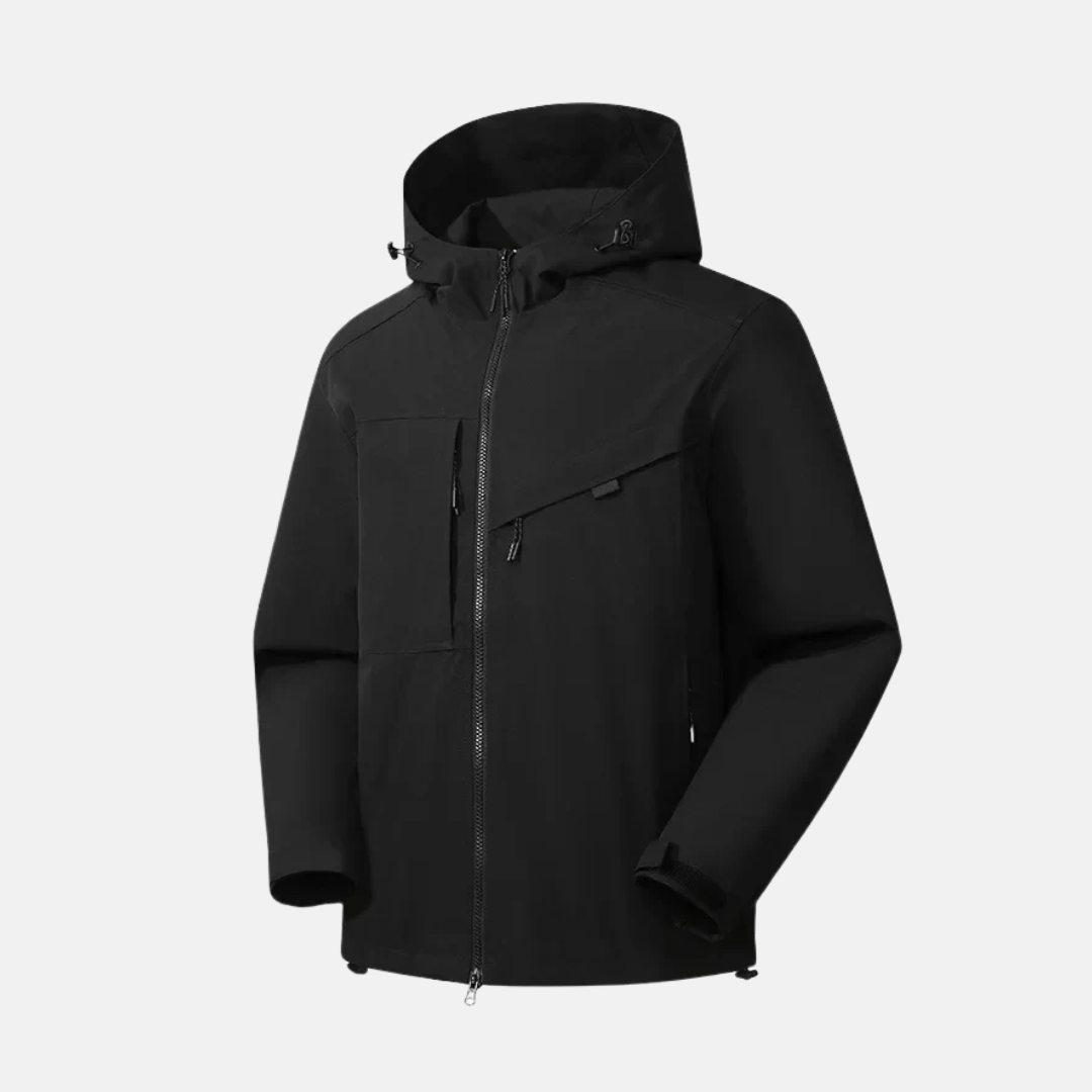 Veste À Capuche Résistante Aux Intempéries Pour Homme Amawinc Coupe Décontractée Avec Poches Zippées Et Ourlet Réglable