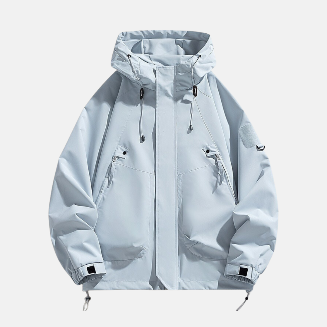 Veste Utilitaire Homme Décontractée Amawinc Tissu Technique Résistant À L'Eau Avec Poches Multiples
