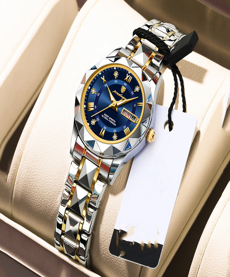 Montres Boutique en acier inoxydable bleu avec cristal saphir étanche - Amawinc