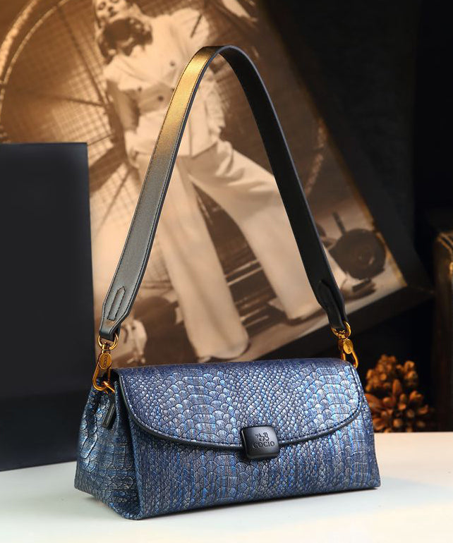 Sac à main bandoulière durable en serpentine bleu marine Boutique - Amawinc