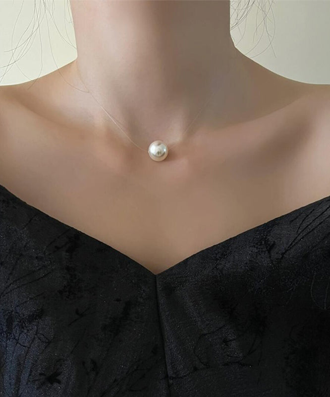Collier avec pendentif en perles surdorées en cuivre doré - Amawinc
