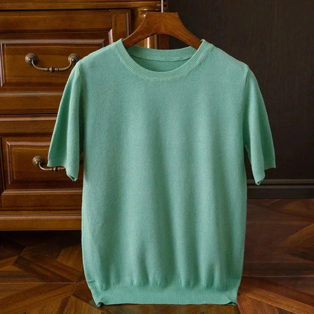 Tee Shirt Bruce En Laine Viscose À Manches Courtes Col Rond Douce Et Légère Amawinc Pour Tenue Quotidienne