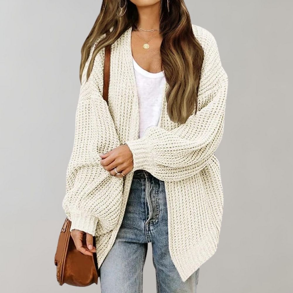 Fiona Cardigan En Maille Ample Pour Femme Avec Ouverture Frontale Pour Un Style Décontracté Et Chic