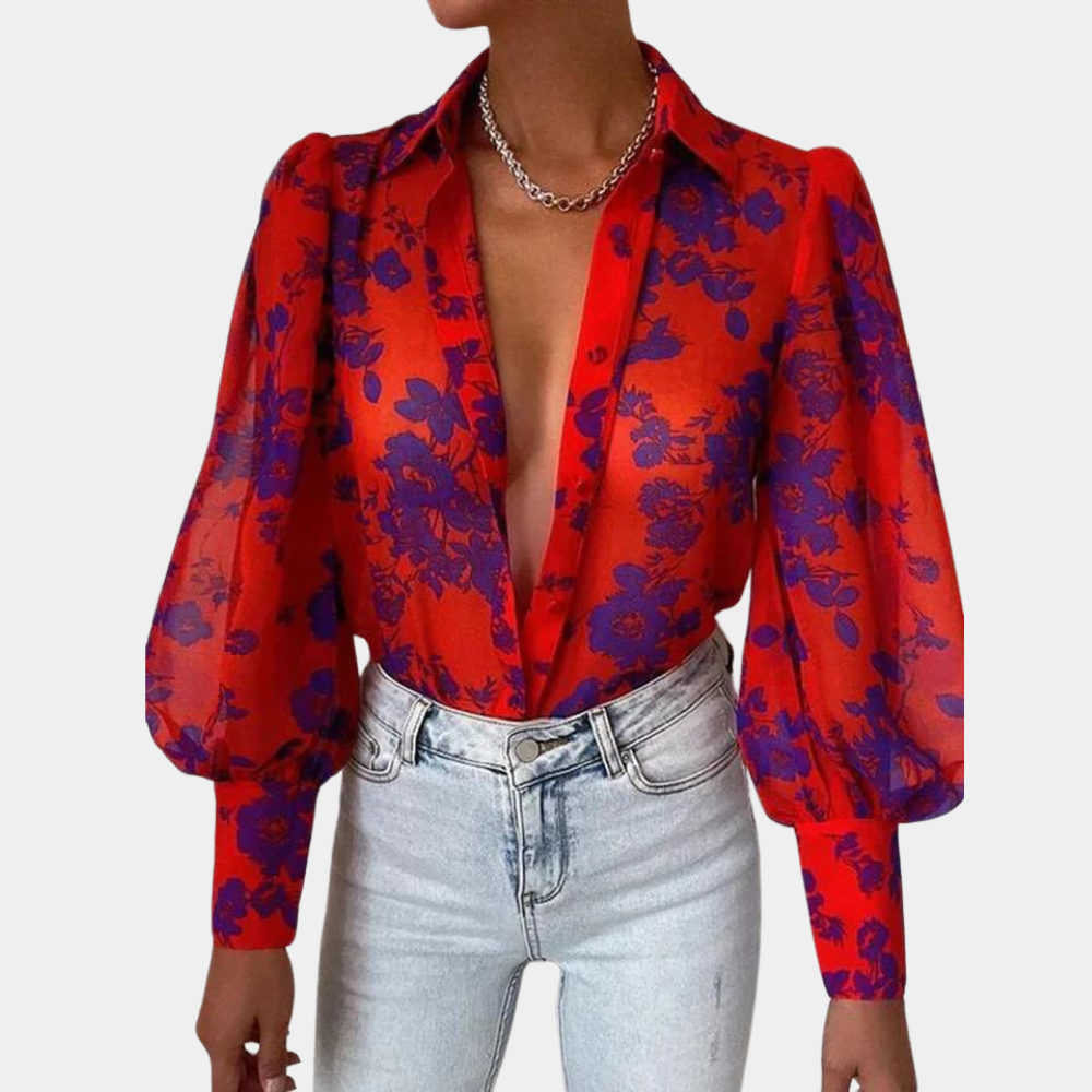 Zeitlose, elegante Damenbluse mit langen Ärmeln von Bertha