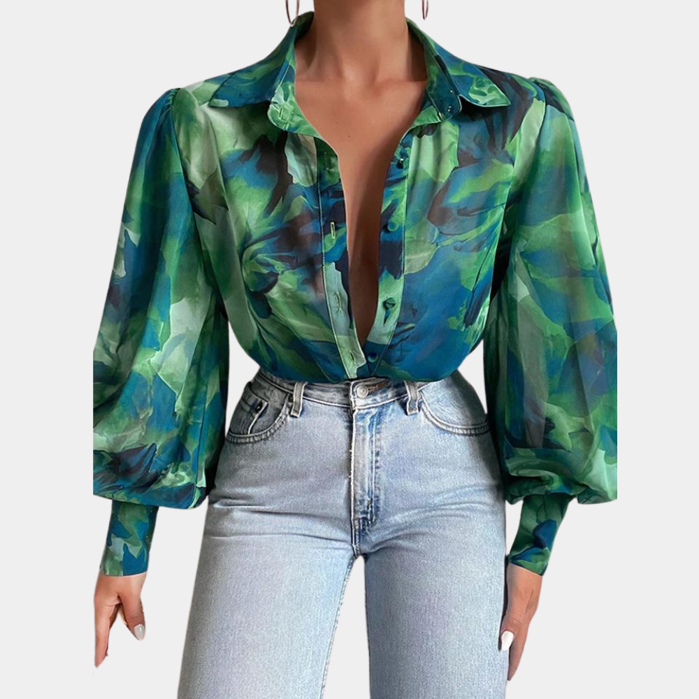 Zeitlose, elegante Damenbluse mit langen Ärmeln von Bertha