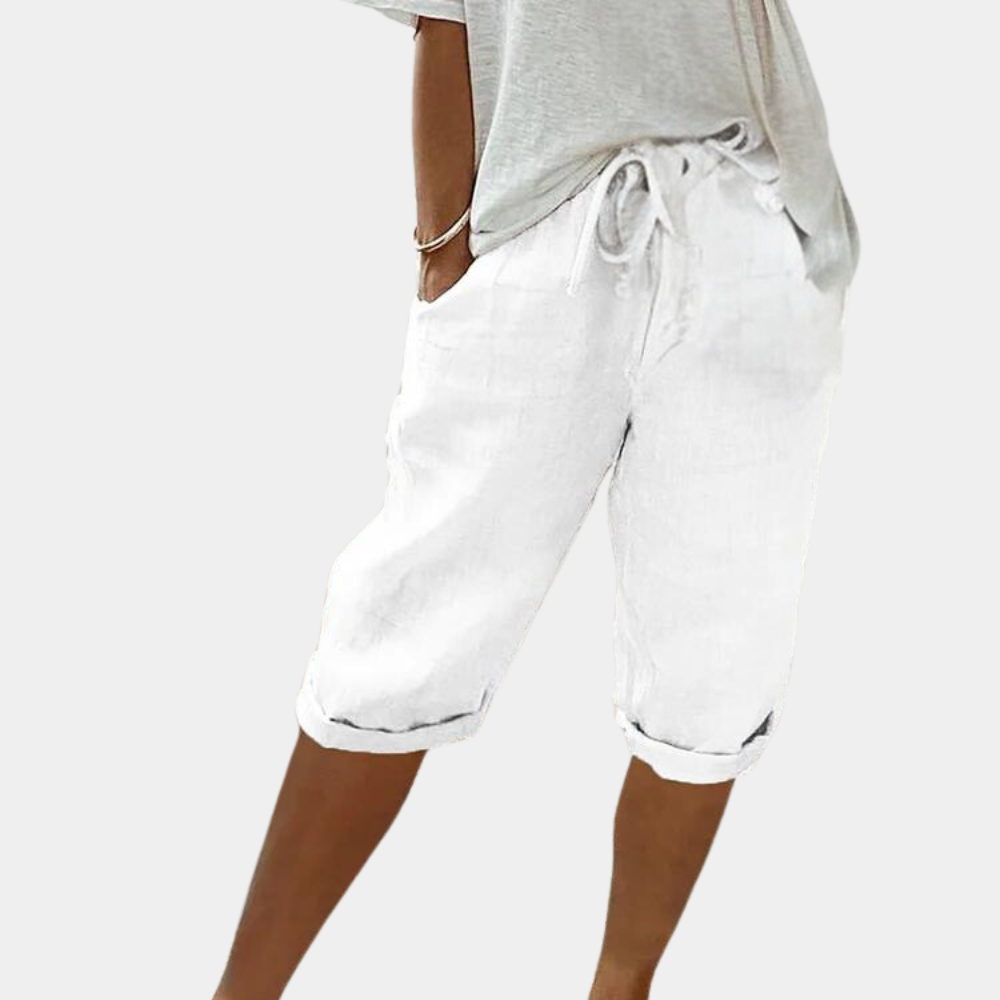 Shorts Femme Longueur Genou Décontractés Avec Taille Réglable Légers Et Respirants Nordic Flair