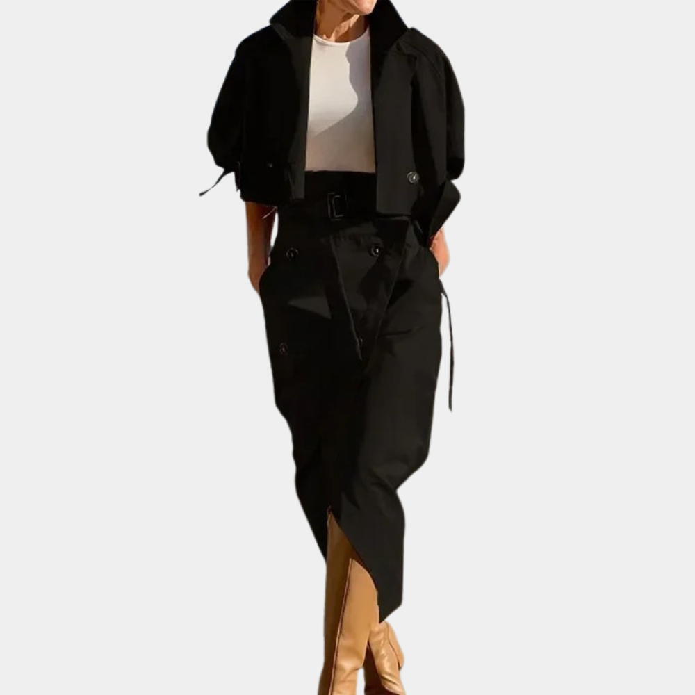 Zeitloses Damen-Trenchcoat-Set für einen eleganten Look